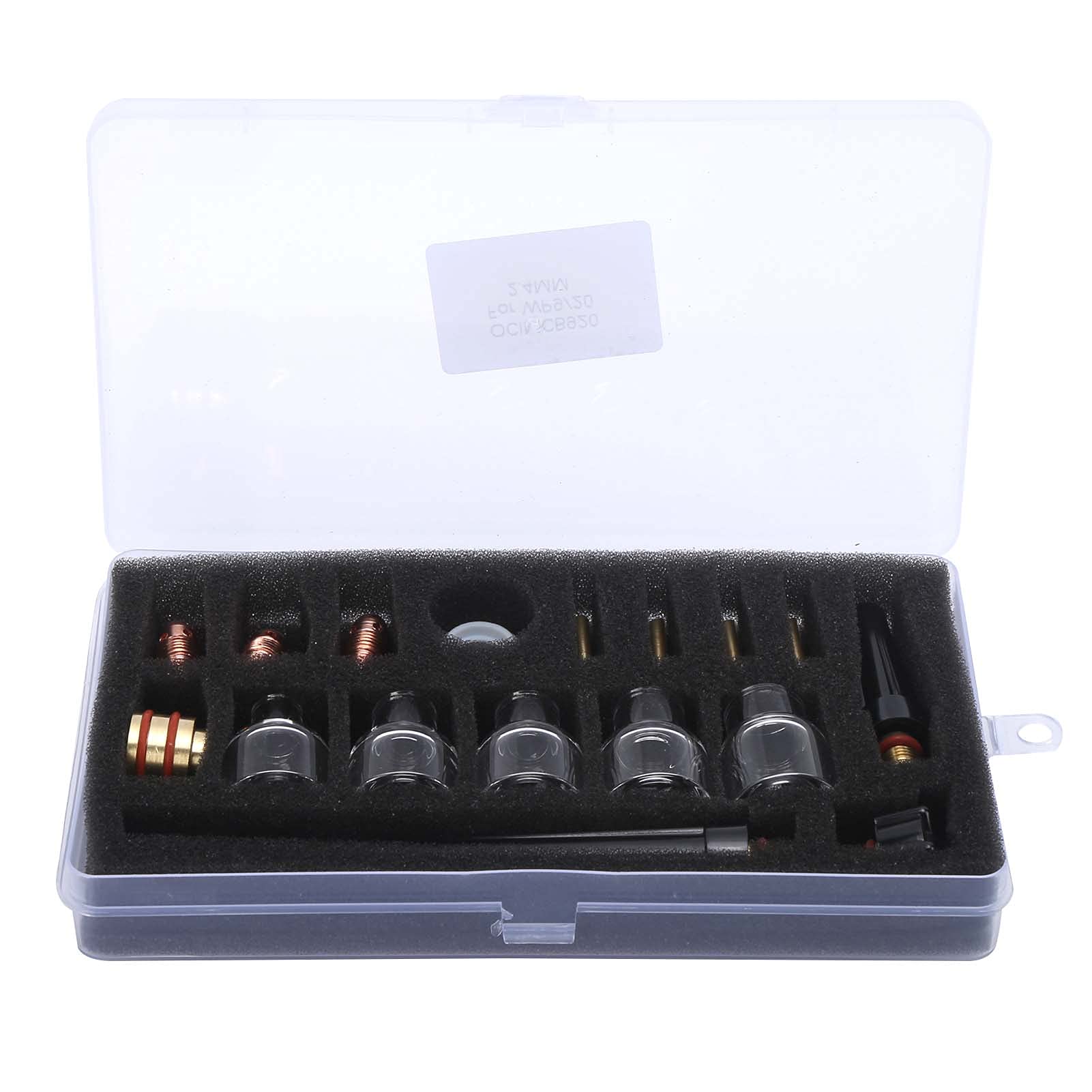 Kit di accessori per torce di saldatura Kit professionale per tazza di vetro, ugello, morsetto al tungsteno, set completo per WP9 WP20, parti di ricambio per pistola per saldatura