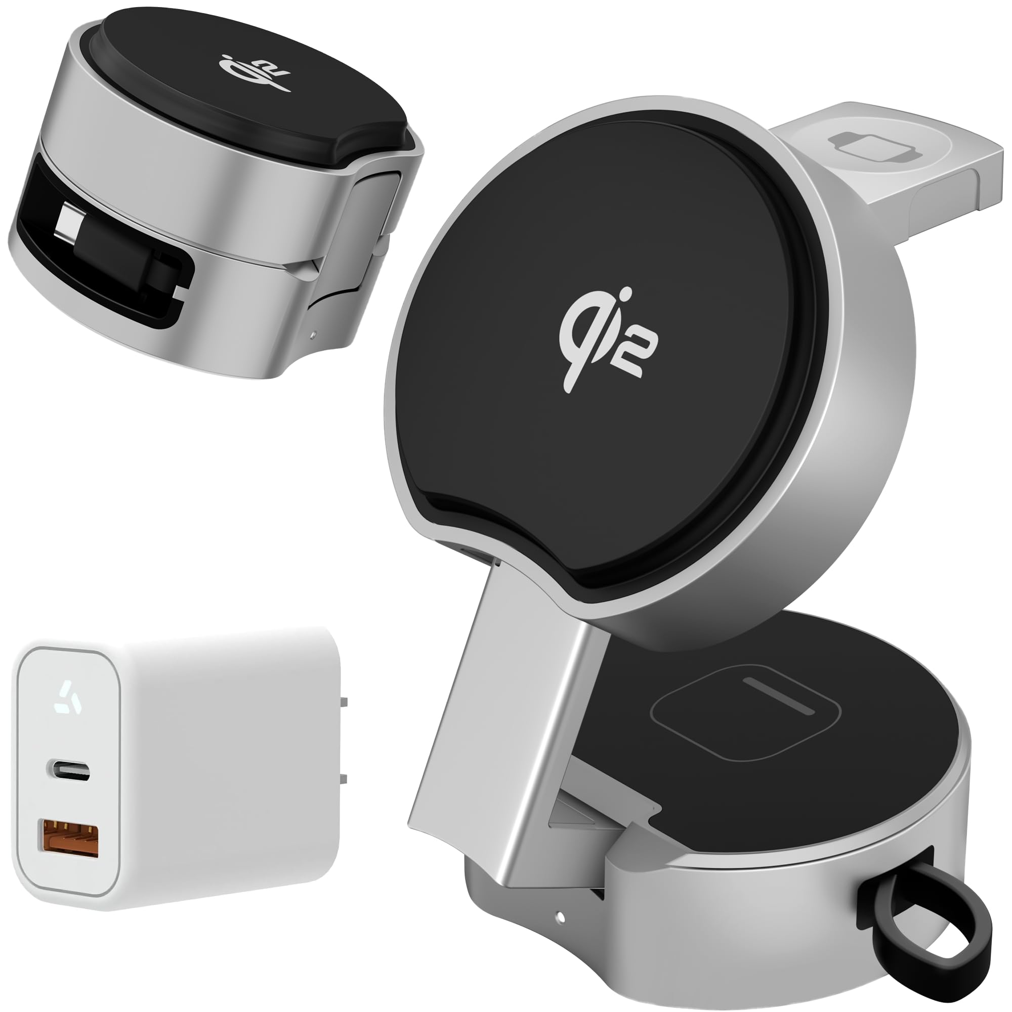 Amazon.co.jp: QISI ワイヤレス充電器 Qi2認証 B-30 巻き取りケーブル