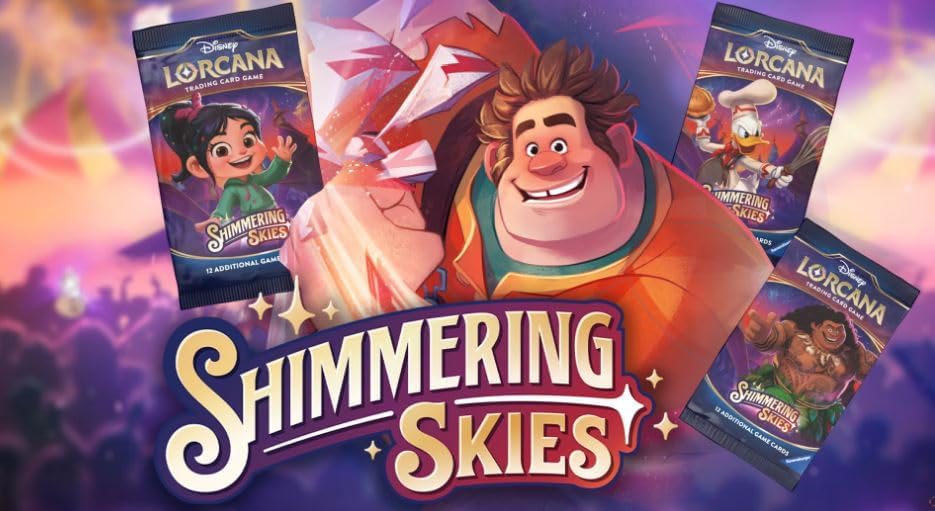 Booster Lorcana Shimmering Skies - 12 Cartes Neuves Anglais, Protection Heartforcards