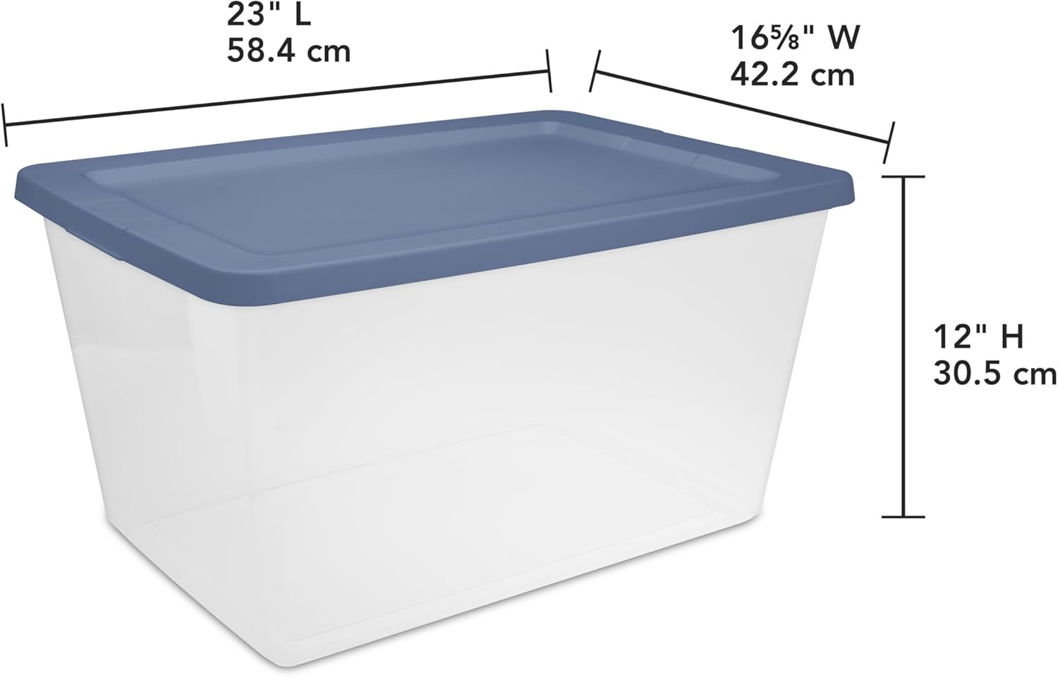 58 Quart Clear Plastic Storage Bins with Lids, 8-Pack Stackable Storage Containers for Home Organization