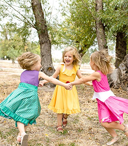 Little Adventures Mermaid Princess Twirl Dress (Large Size 8) - Machine Washable Child Pretend Play And Party Dress With No Glitter #TOP3
