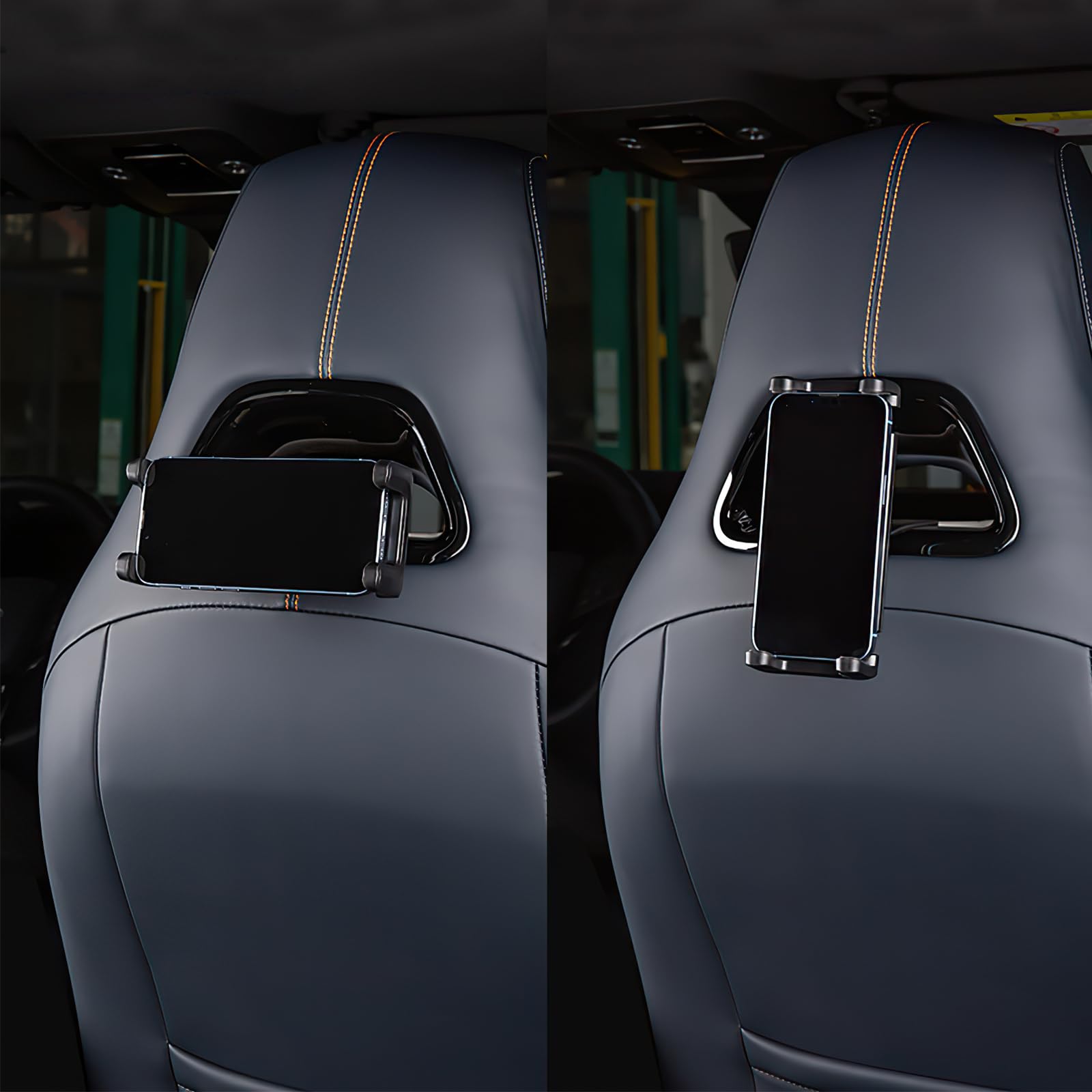 KUNGKIC Soporte para tablet de coche para BYD Seal U 2023-2025, soporte extensible para teléfono móvil, reposacabezas, rotación de 360°, soporte para reposacabezas de tablet