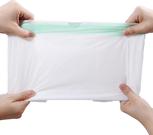 Miniatura 6 de Bolsa de basura de 8 galones, 120 unidades, bolsa de basura con cordón fuerte sin perfume para 30 latas de basura, para cocina, baño, dormitorio,