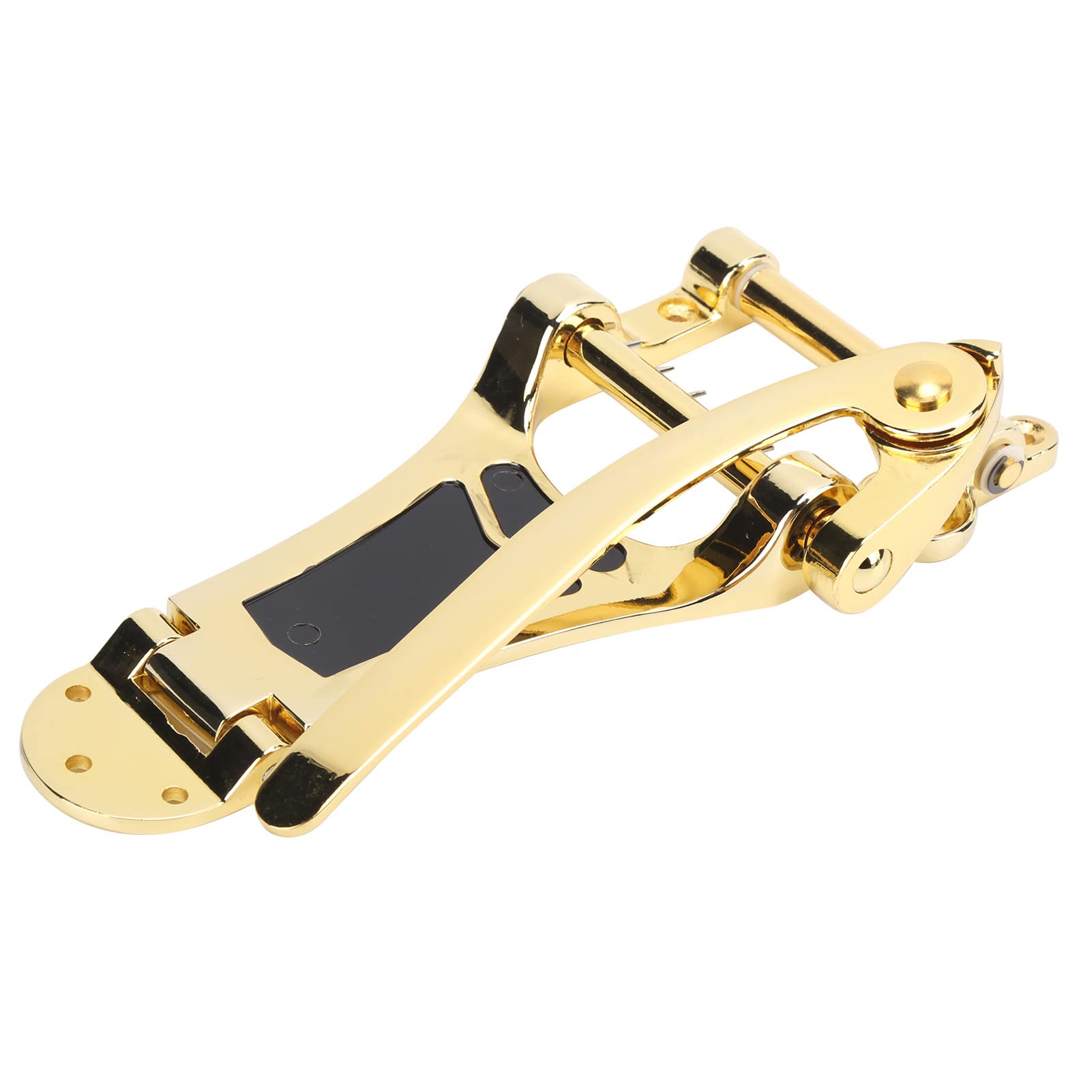 Guitar Tailpiece,Tailpiece Tremolo Bridge with Hand Crank Stringed Instrument Accessories (Gold)