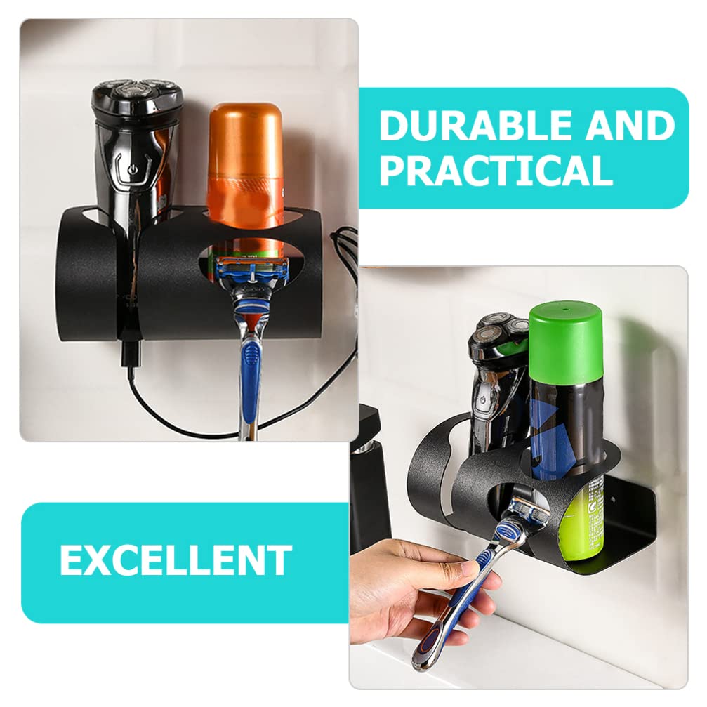 Cabilock Stainless Steel Razor Holder Stand Shaving Razor Holder Shower Wall Mount Shaver Storage Rack for Bathroom