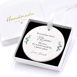 Beecreative Best Mum Gifts, Mum Gifts From Son Daughter, Presents For Mum, Mothers Day Gifts From Kids Daughter Son, Ceramic Plaque Ornament, With Gift Box
