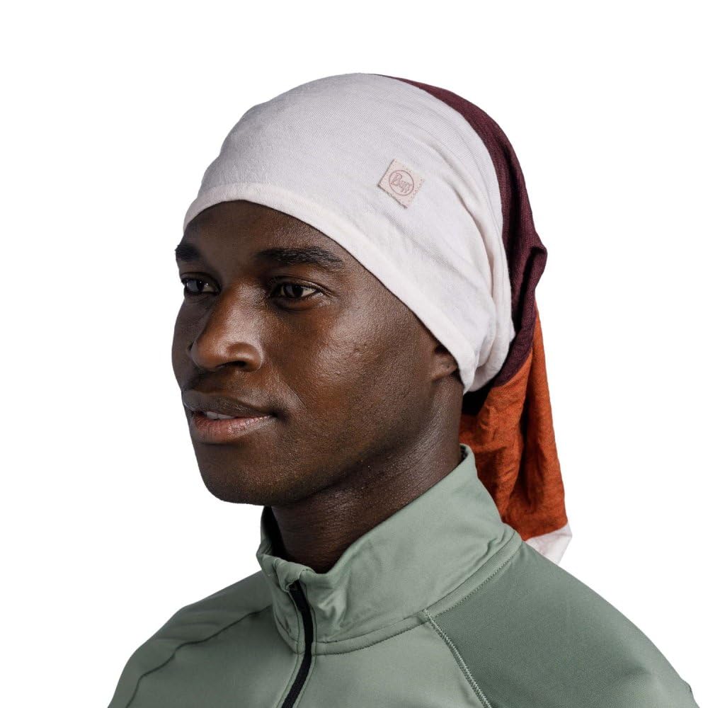 Buff Pañuelo tubular unisex de lana merino con bloques de color