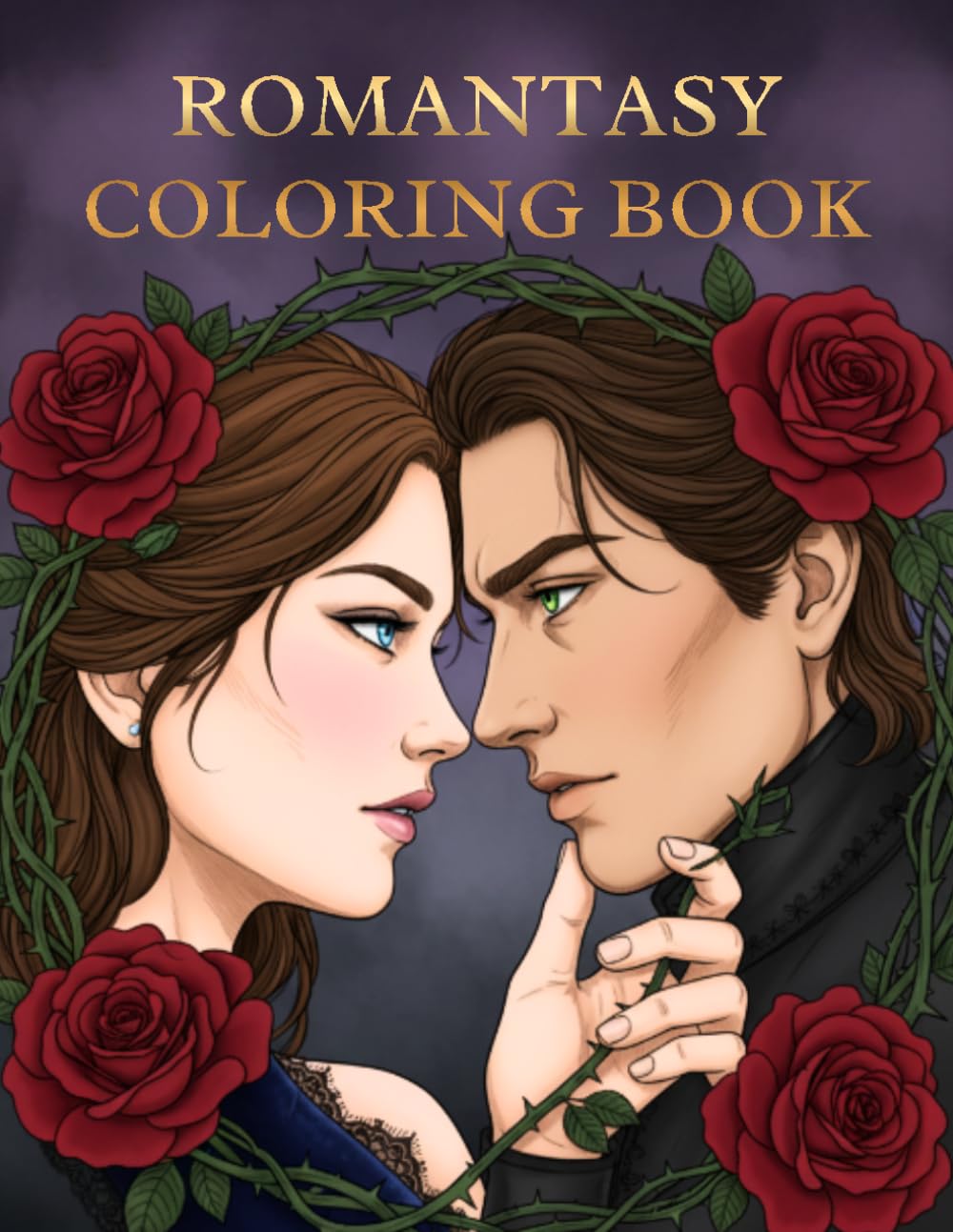 ROMANTASY COLORING BOOK: Romantic, Emotional & Aesthetic Illustrations of Love, Tension and Desire – Perfect for Stress Relief
