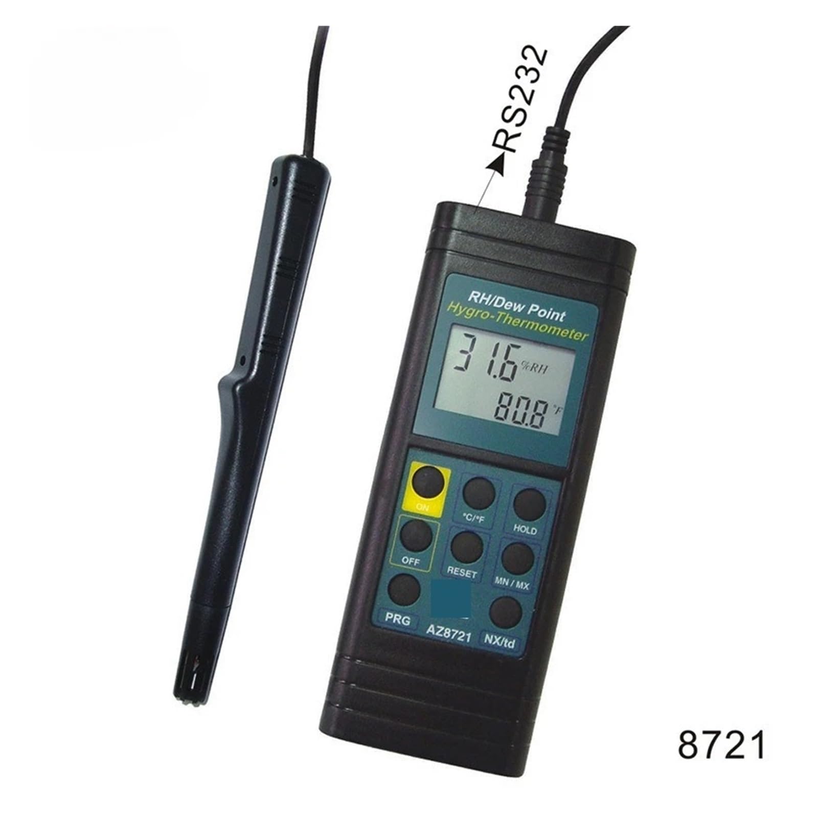 Medidor de humedad Tester 8721 Medidor De Punto Rocío Temperatura Y Humedad Con Alarma Portátil para la cocina casera
