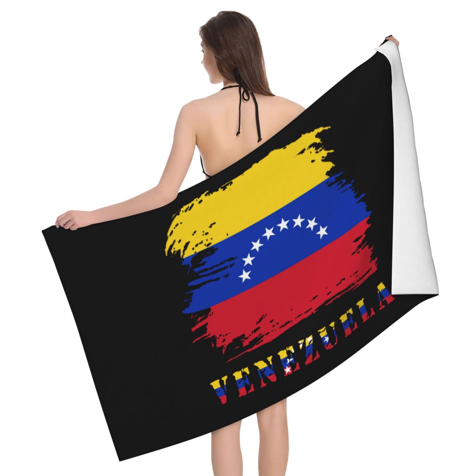 HLBSDM Microfiber Vintage Venezuela Venezuelans Flag Beach Towel Quick Dry Soft Sand Free Beach Towels for Pool Swim Beach Lightweight Thin Towels