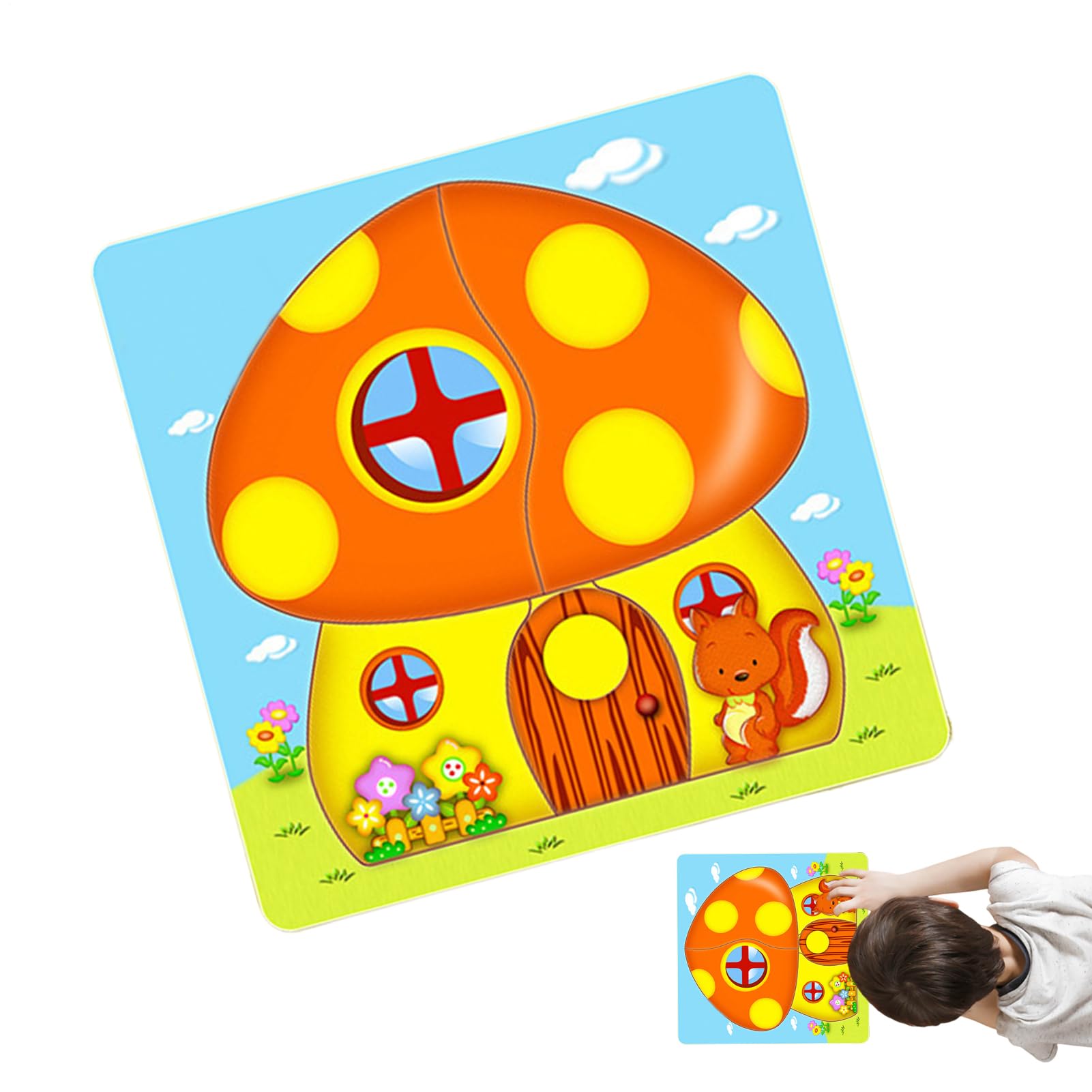 Puzzles de madera educativos para desarrollar la motricidad fina y concentración infantil 8