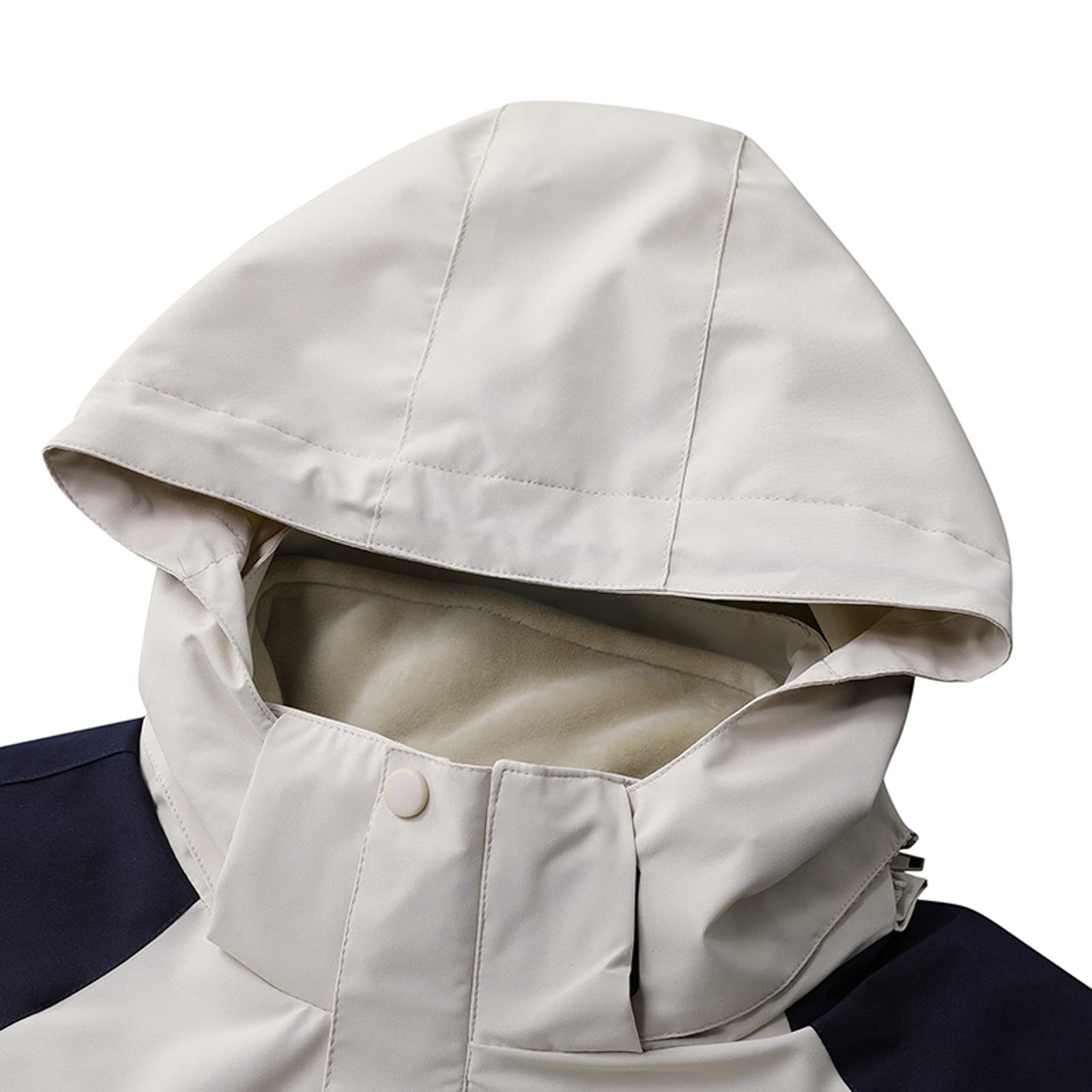Chaqueta de lluvia para hombre, impermeable, cortavientos, compacta, plegable, ligera, chaqueta de ocio, cortavientos resistente, ideal para ciclismo y senderismo, Blanco, L