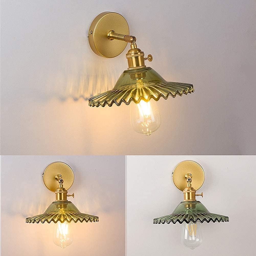 Paralume In Vetro Satinato Per Lampada Da Parete – 7 Cm Di Base, Stile Vintage, Per Ricambio O Decorazione