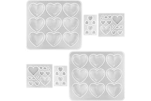 6-Piece Silicone Valentine's Day Resin Mold - Create Heart-Shaped Treasures!