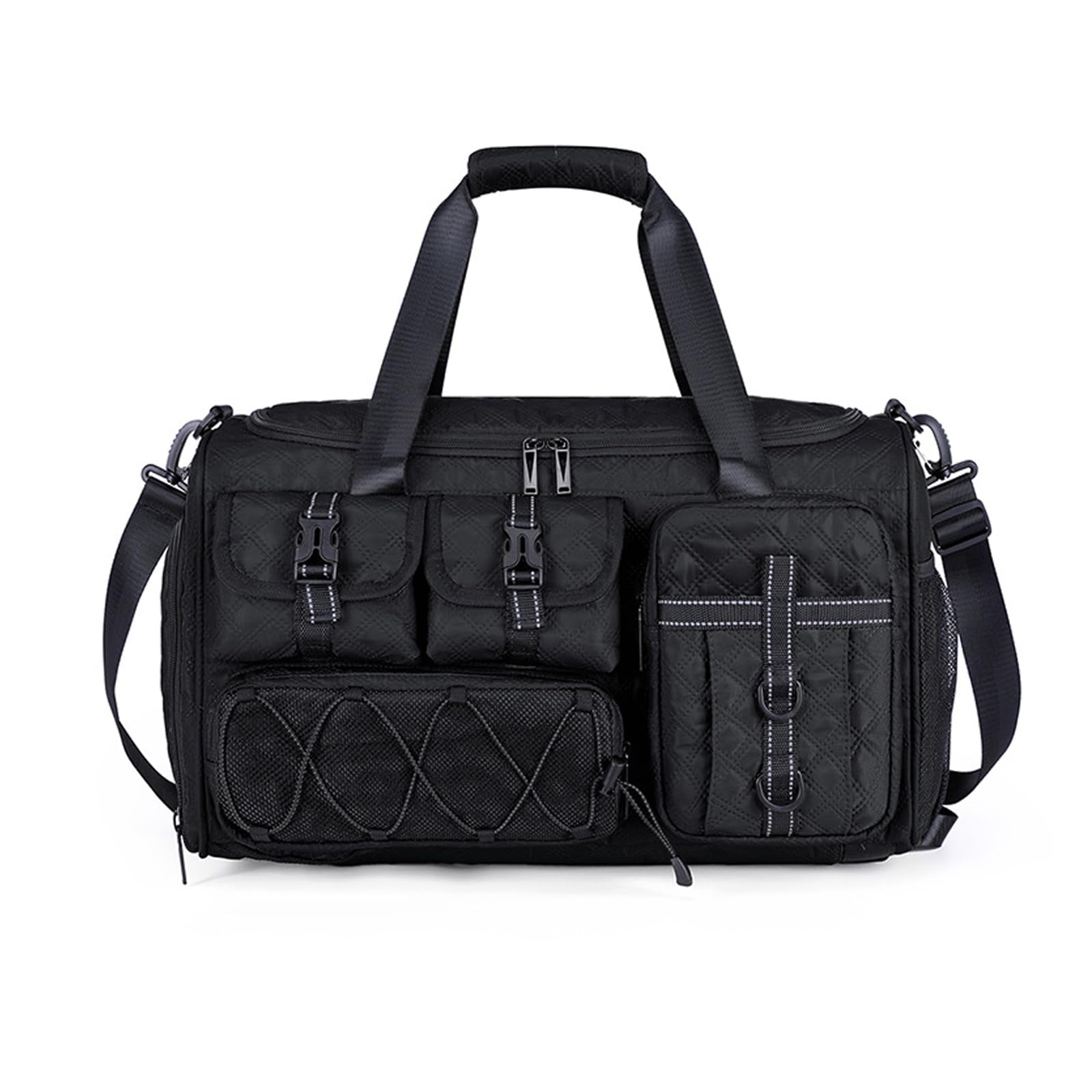 FANDARE 3 IN 1 Borsone da Viaggio Donna Bagaglio a Mano Borsa da Viaggio con Scomparto per le Scarpe & Separazione a secco e a umido Borsone Palestra Weekender Uomo Borsa a Spalla Laptop Zaino