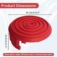 Vista 3 de Cubierta de tapa de carrete compatible con Hyber Tough Weed Eater HT18-401-002-01 HT19-401-003-03, cubierta de repuesto para Weed Whacker