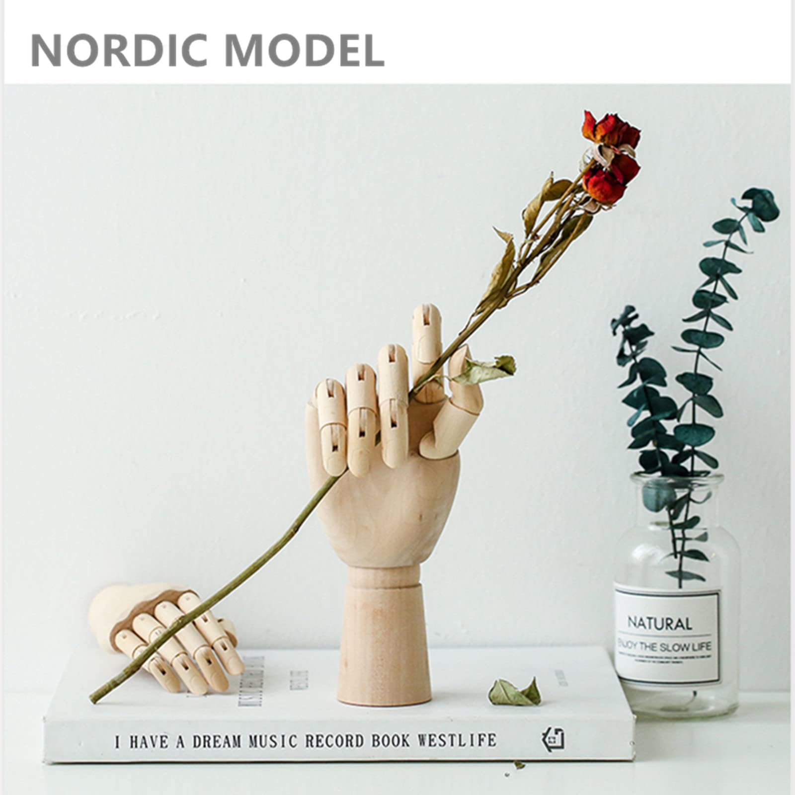 Qiilu Mannequin En Bois Artiste Main Modèle Articulé - Beaux-Arts Et Loisirs Créatifs