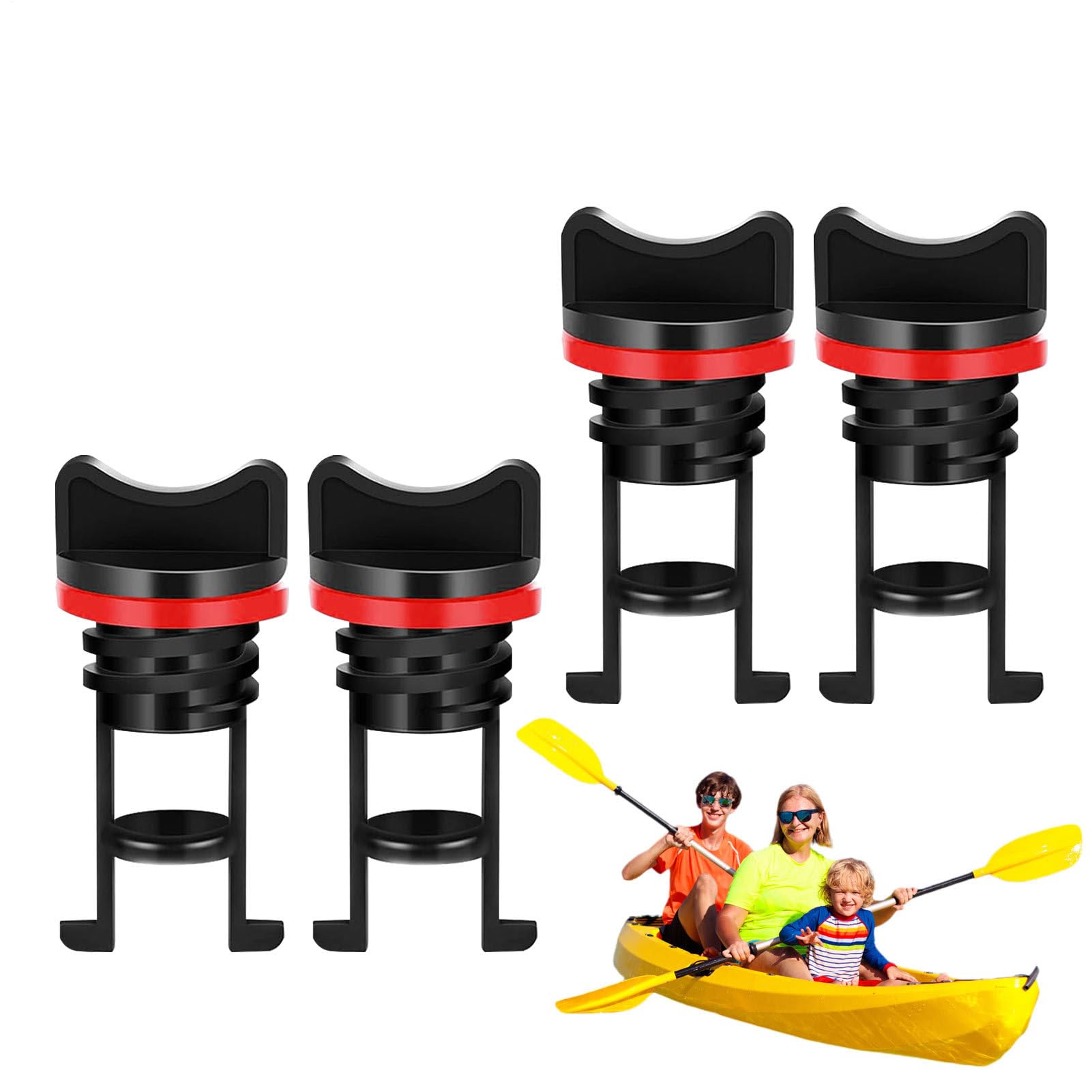 Tapón de drenaje para kayak, juego de 4 piezas, repuesto para canoas, balsas, barcos
