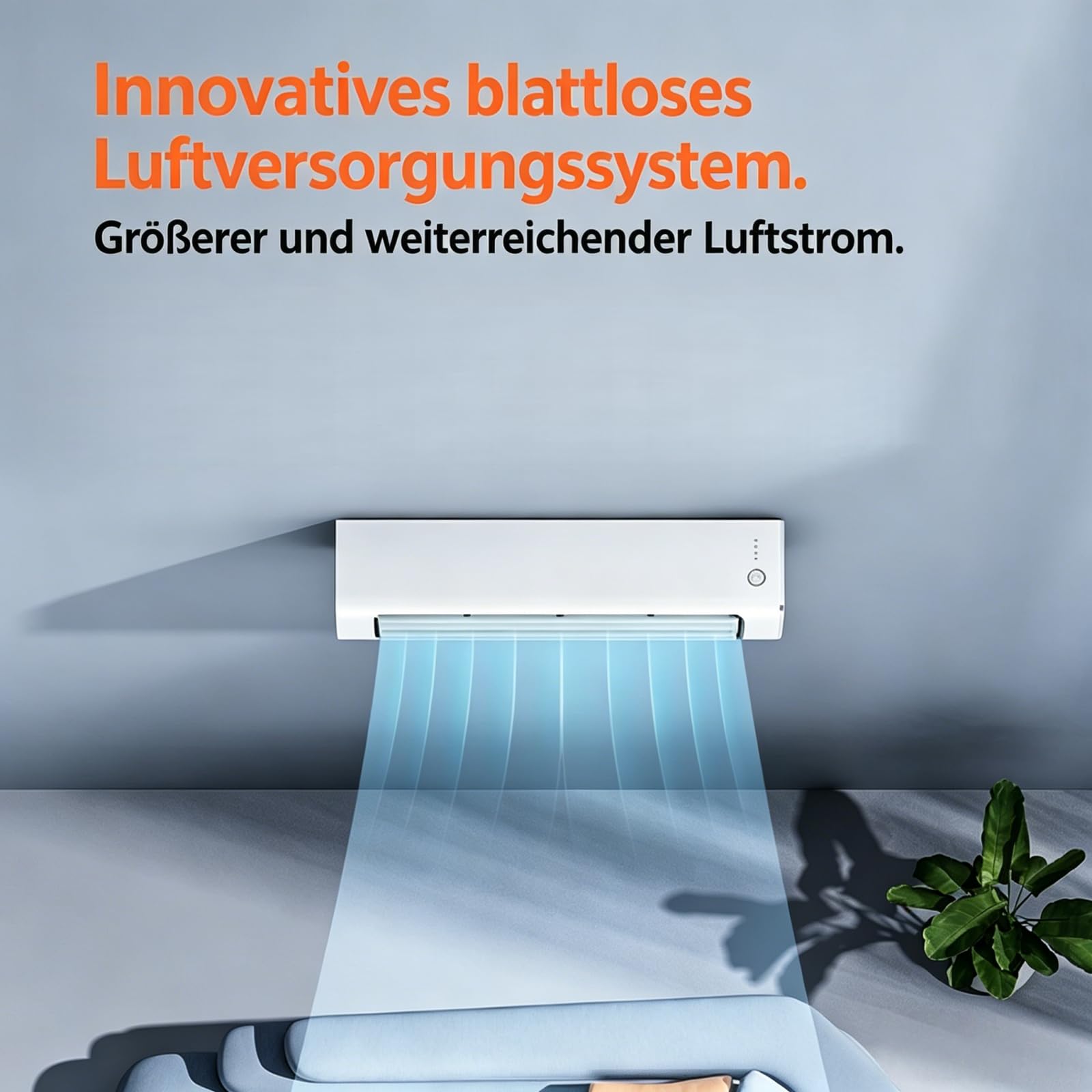 Polarbreeze-Qinux Polar Breeze Portable Air Conditioner Original,Tragbare Mini Klimaanlage,Mobiler Luftkühler mit Wandmontage,kompakte Kühlgerät mit hoher Windgeschwindigkeit