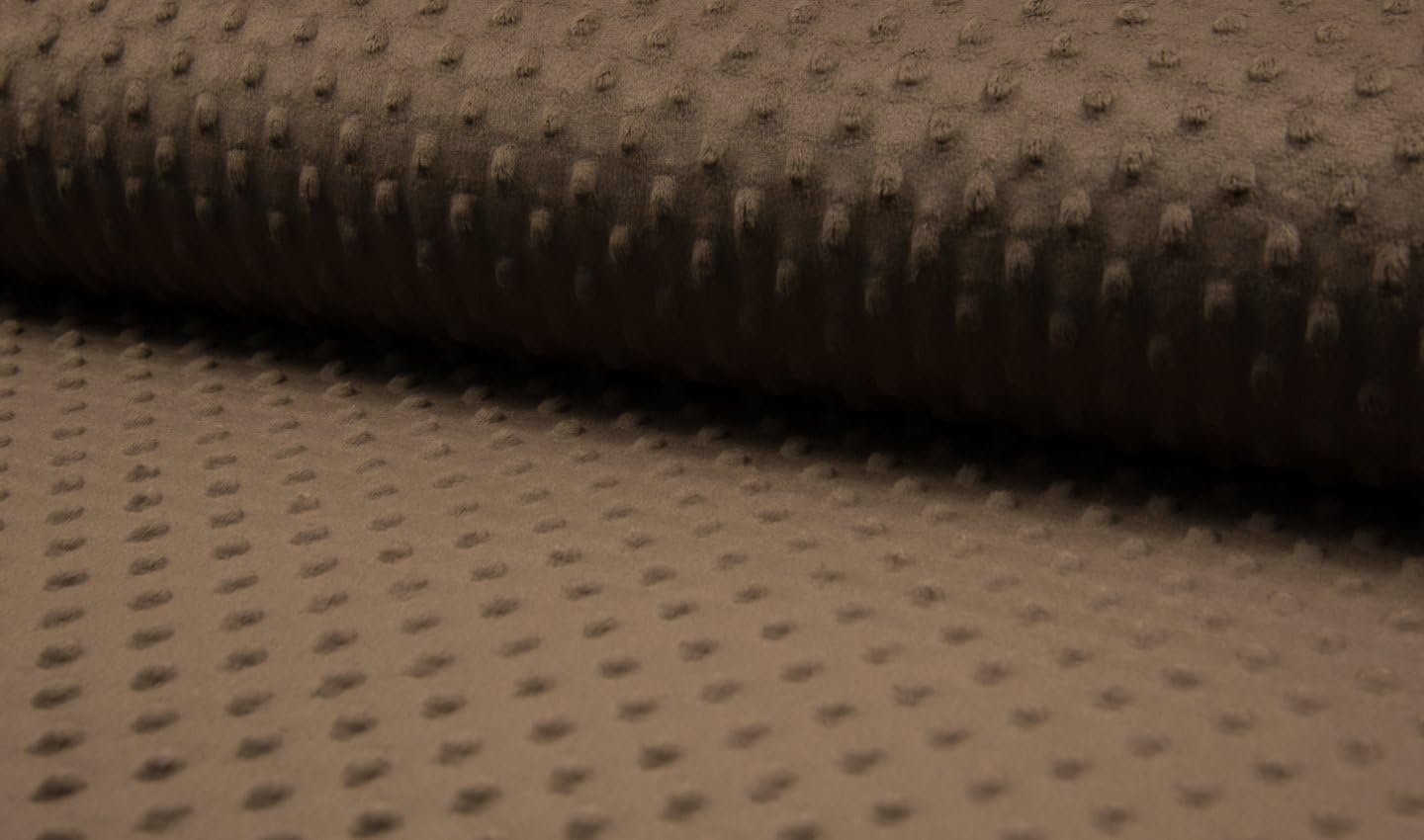 Luxury Supersoft DIMPLE Cuddle Soft Fleece Fabric Material - Brown, Precut - 1Mtr - 150cmx100cm