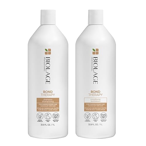 Biolage Bond Therapy Shampoo & Conditioner Set  Builds Bonds & Reduces Breakage  Paraben & Sulfate-Free  Vegan  Cruelty-Free  Bonding