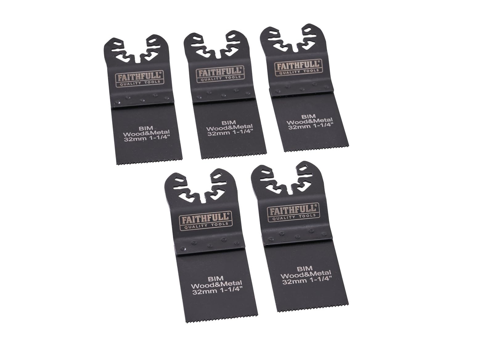 Faithfull M0010029-5PC Bi-Metal Flush Cut Wood/Metal Blades 32mm (...