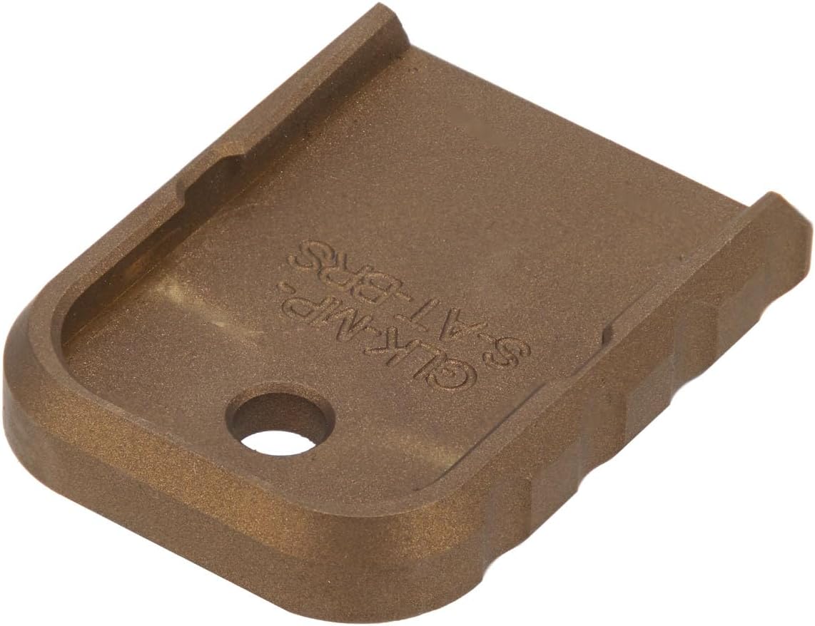 NDZ Performance Magazine Floor Plate for Glock Gen 1-4 9mm – Heavyweight Brass, Aspis Cut Design – Fits G17 G19 G19X G22 G23 G34 G45 – Multiple Cerakote Finishes Available