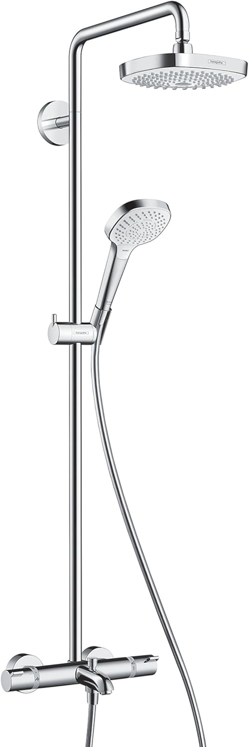 hansgrohe Croma Select E Showerpipe 180 2jet with Thermostatic Bath