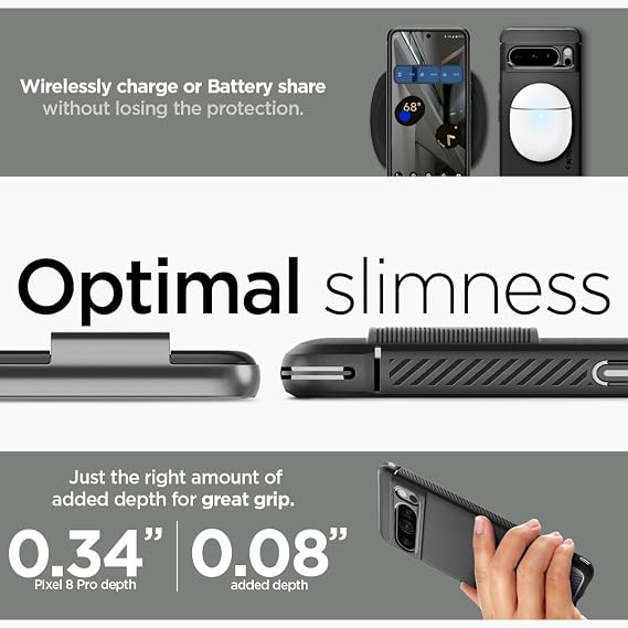 Spigen Rugged Armor Case for Google Pixel 8 Pro - Matte Black