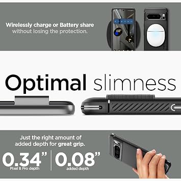 Spigen Rugged Armor Case for Google Pixel 8 Pro - Matte Black