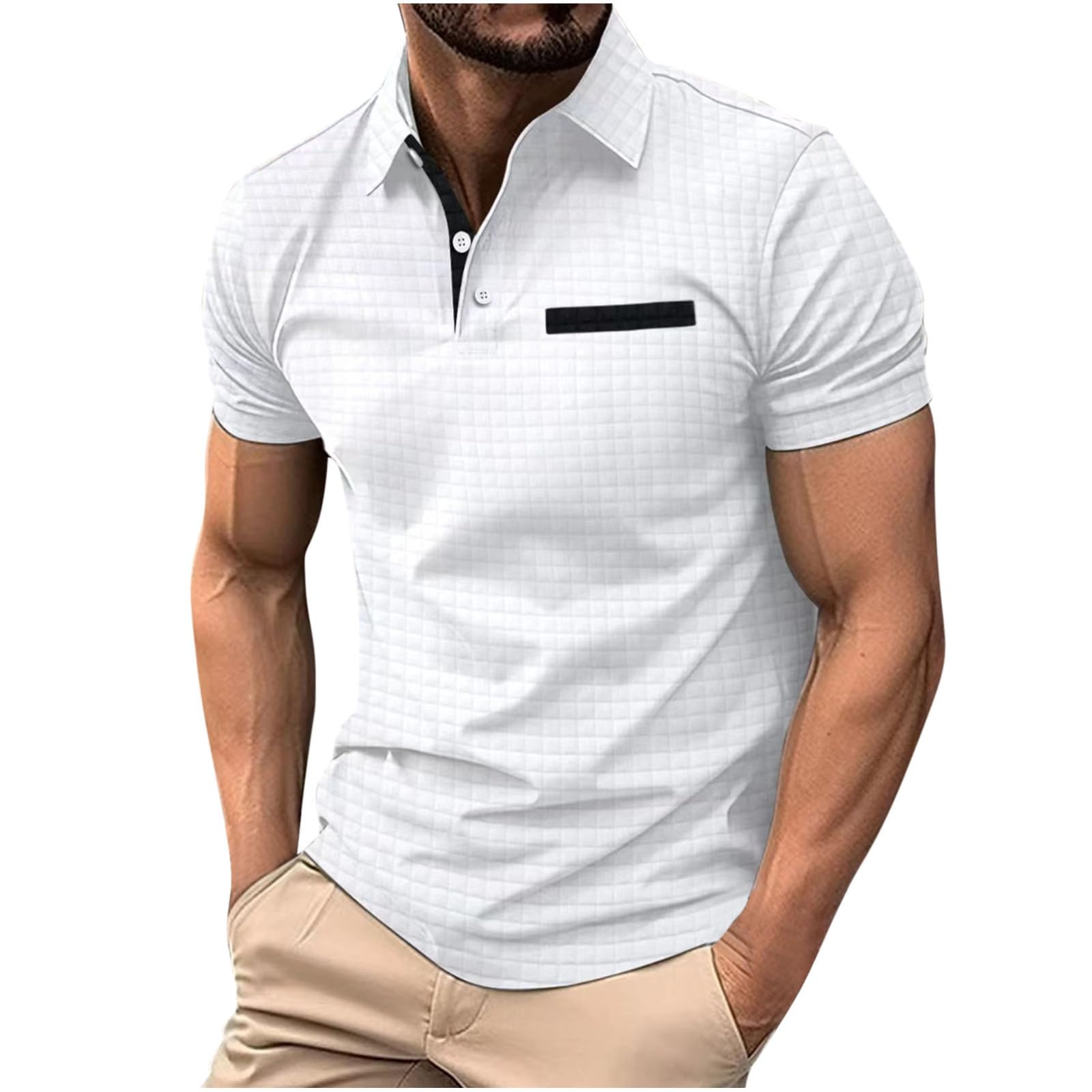 2025 Mens Polo Shirts Lightweight Short Sleeve Work Business Knitted Tshirt Summer Casual Wedding Business Comfy Tops