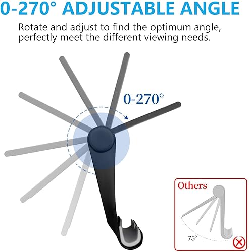 Miniatura 3 de Soporte de teléfono celular para escritorio, paquete de 2 soportes plegables para teléfono para oficina, cocina, viajes, compatible con iPhone, iPad