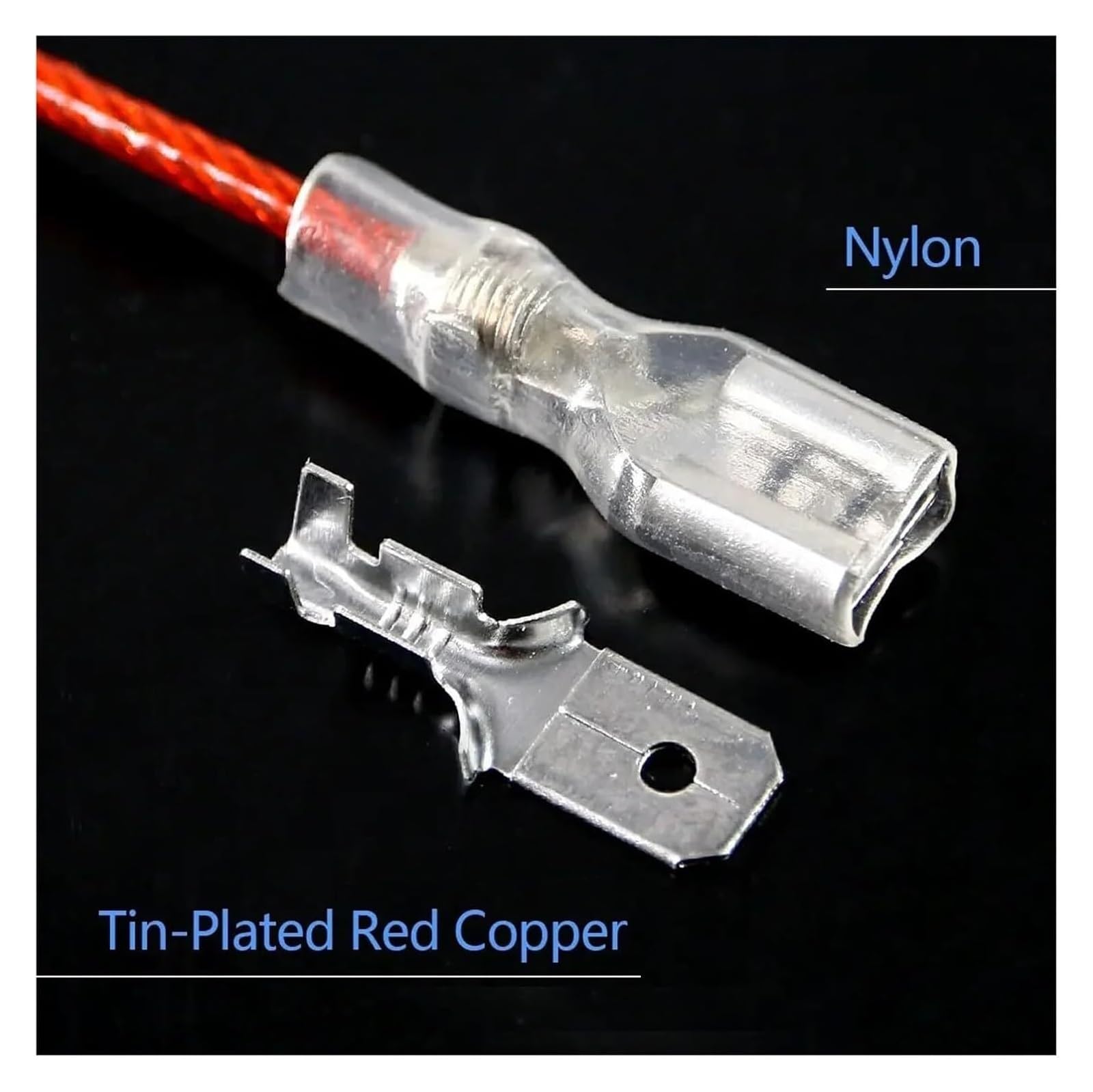 Connecteur à cosse isolé, Kit de 450 cosses à sertir isolées fourche 2,8/4,8/6,3 mm for câbles électriques