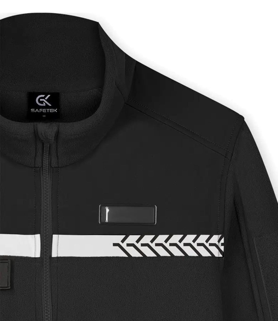 Veste Polaire Sécurité Privée avec Bande HV Noir - Safetek by GK