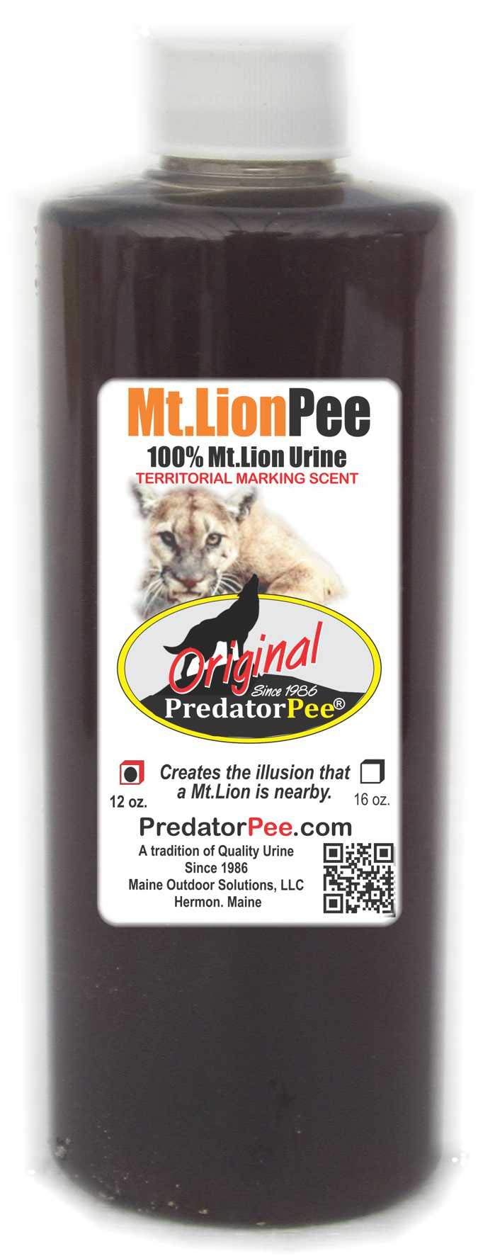 Predator Pee 100% Mountain Lion Urine - Territorial Marking Scent - Creates Illusion That Mountain Lion is Nearby 12 oz 92012