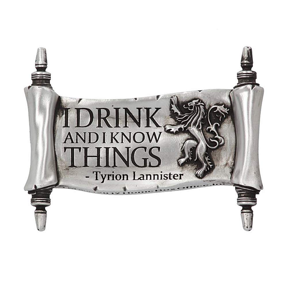 Nemesis Now Drink and I Know Things Magnet 9cm Game of Thrones, Silver