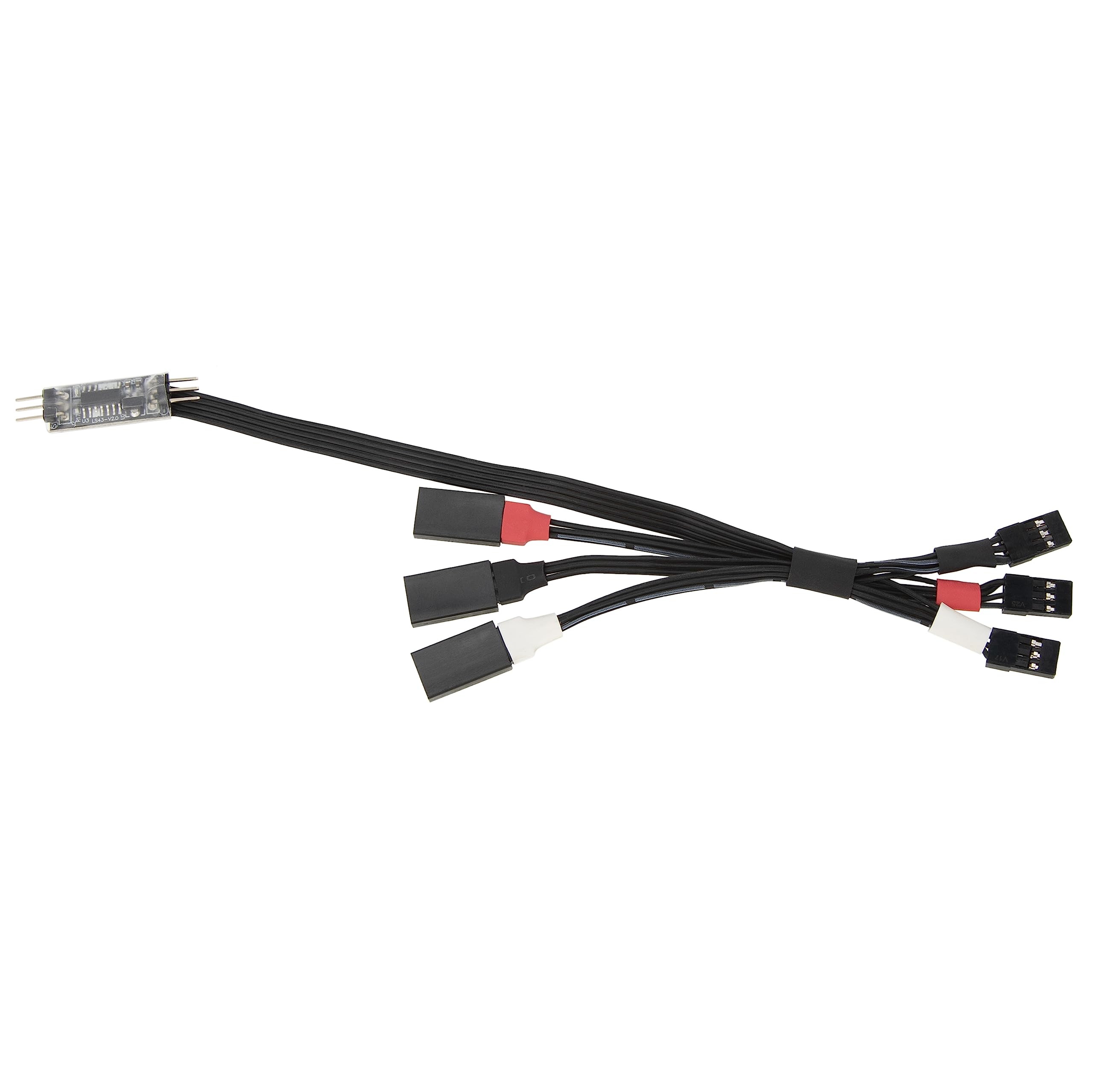 MEUS Racing 4WS Four-Wheel Steering Control Line with Control Board and Servo Control Lines, Suitable for 4WS RC Crawler Car SCX10, TRX4, SCX24 TRX4M etc.
