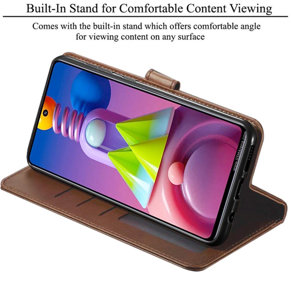 Samsung Galaxy M51 Flip Case - Genuine Leather -3