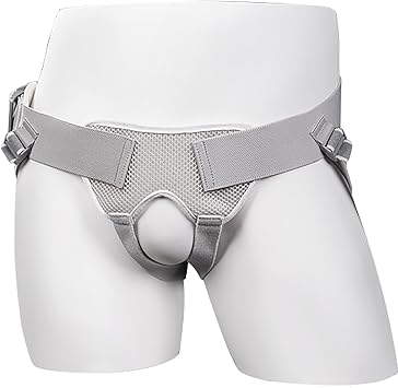 Inguinal Hernia Belt for Single/Double Groin, Adjustable Hernia Support Truss with 4 Removable Compression PadsLarge