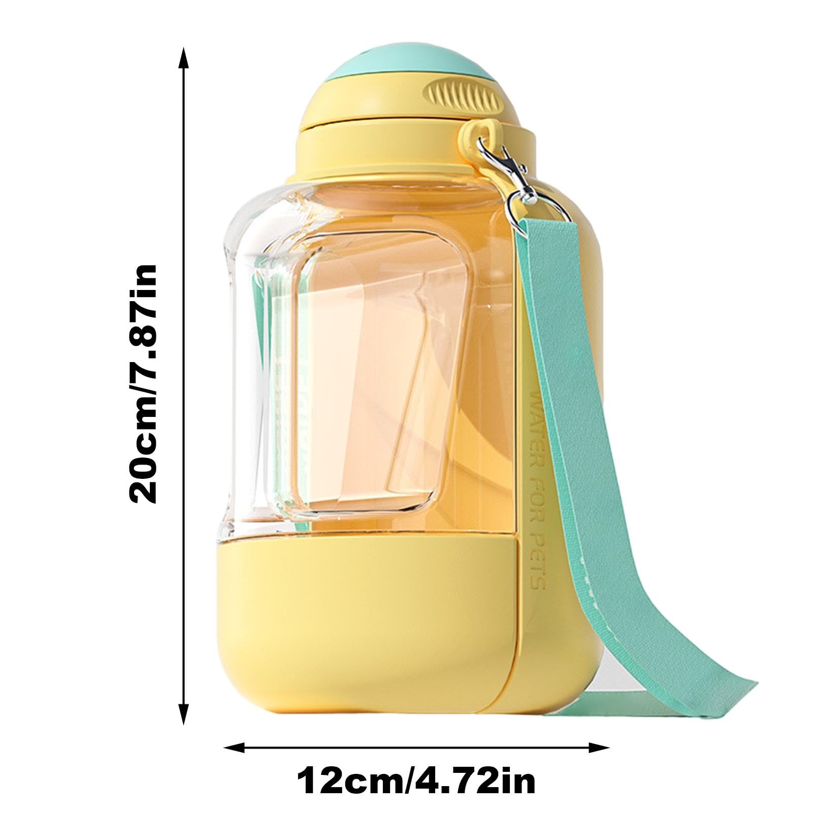 Teksome Borraccia portatile per cani, bottiglia portatile per cani, dispenser di acqua per cani di grande capacità, ciotola per cuccioli 2 in 1, bottiglia per cani a prova di perdite, bottiglia per