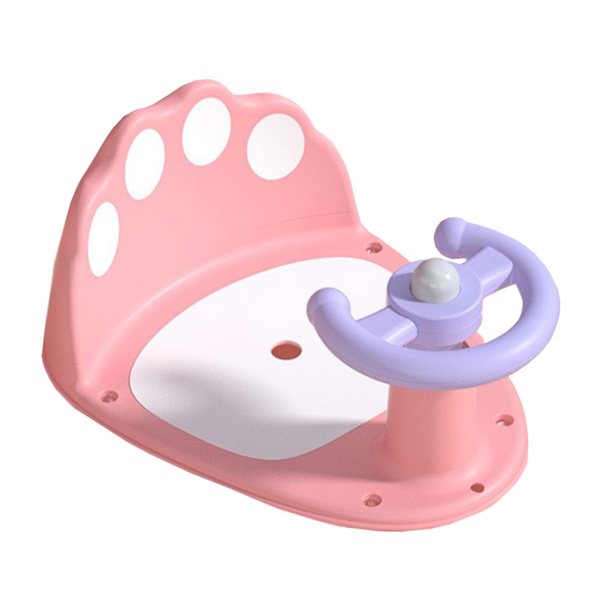 ZABIA Baby Bath Seat Bathtub Baby Bath Chair with Non-Slip Soft Mat, Portable Toddler Child Bathtub Seat for Babies 6 Months & Up D-No 6 (Pink)
