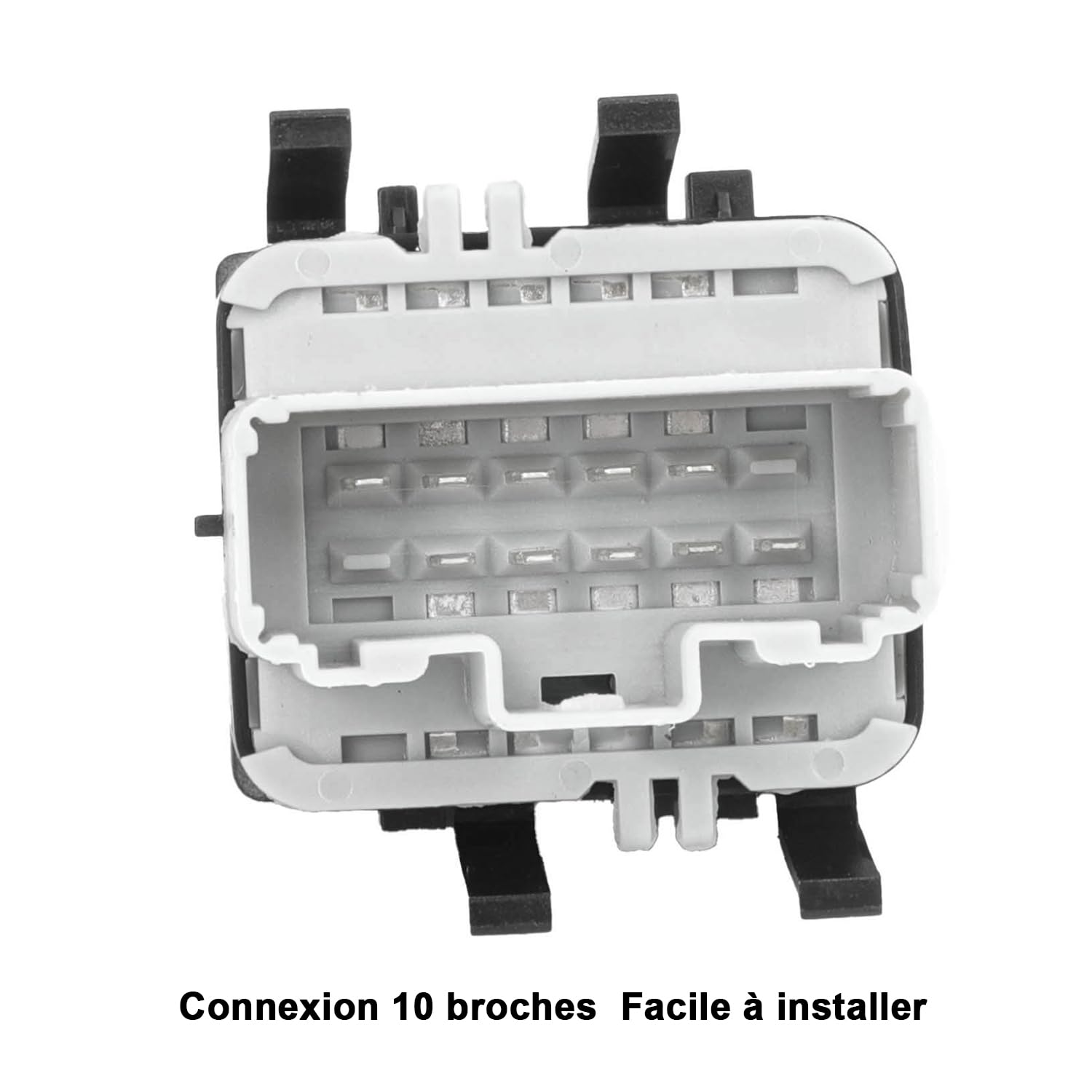 YAOPEI Bouton Leve Vitre Prise GRISE NON-Confort 8200214939 | pour Renault Clio 3 Modus Twingo 2 Côté Conducteur Avant Gauche Interrupteur Lève Vitre 10 Broches