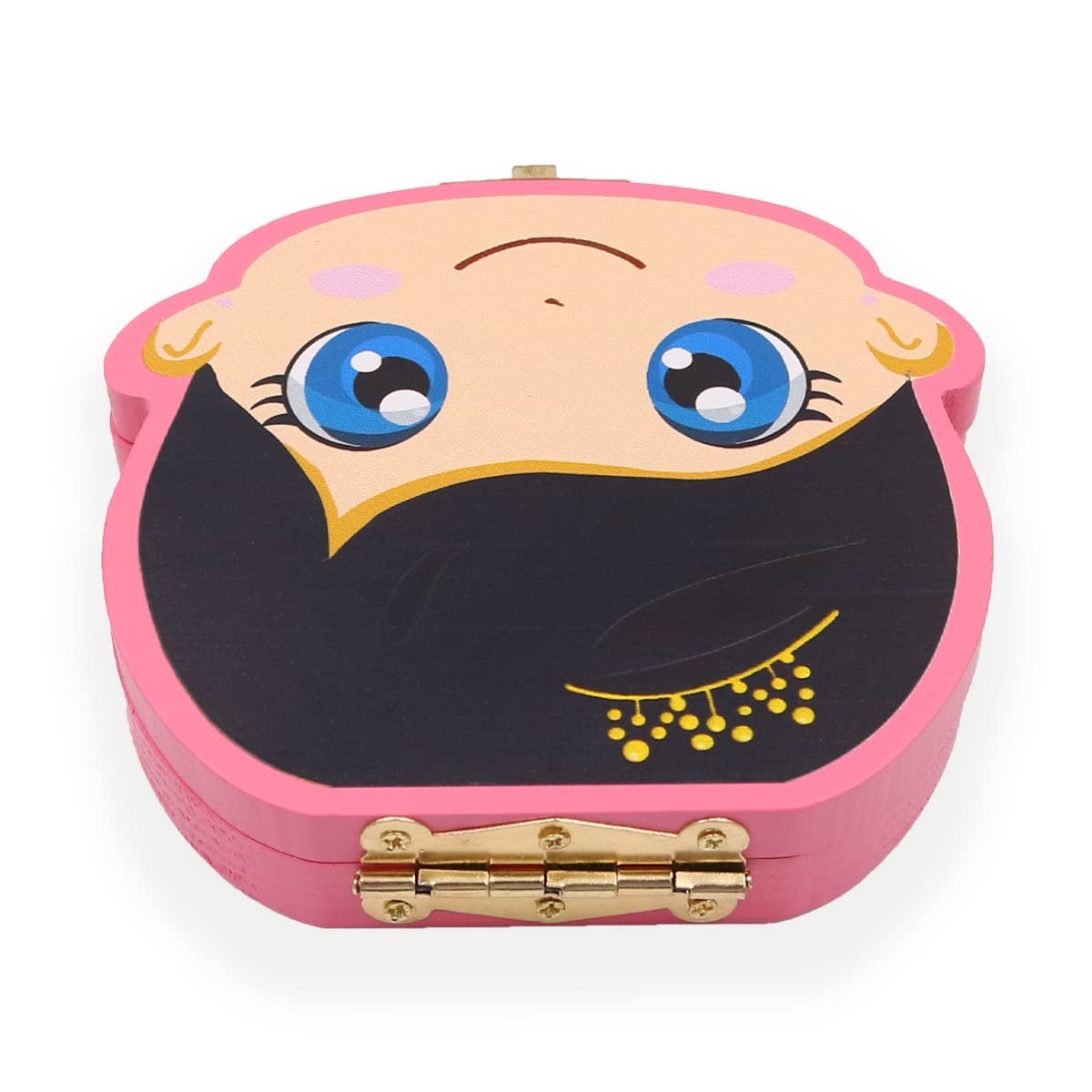 Caja para Guardar Dientes de Colores Caja para Guardar Dientes de Bebé con Personalidad Linda Caja para Guardar Cajas de Madera Caducas Caja de Recuerdo (Niña)