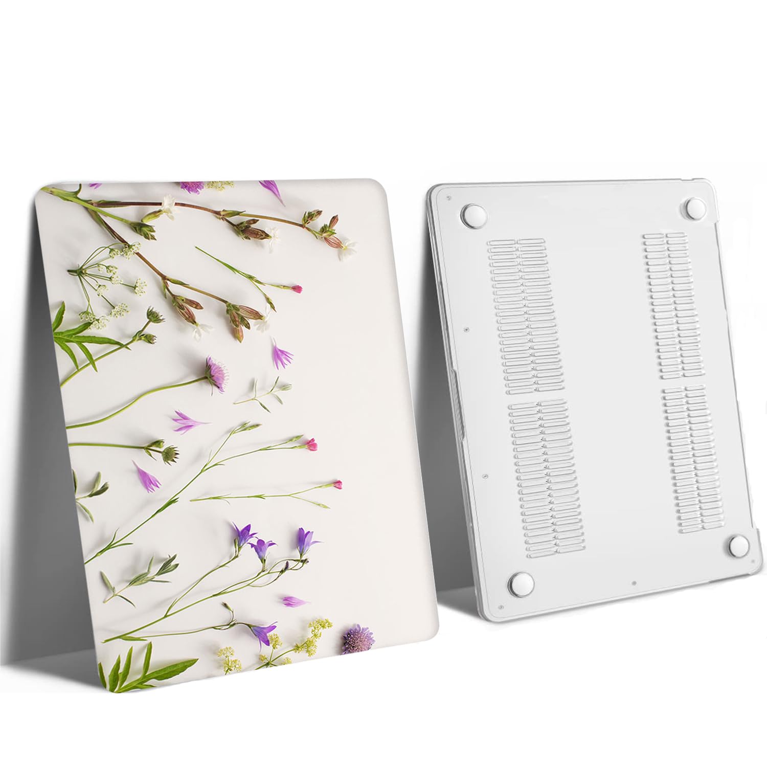 Coque Compatible avec MacBook 12 Pouces 2017 2016 2015 Version A1534 avec Retina Display, Étui Rigide Protecteur en Plastique et Housse de Clavier, Floral