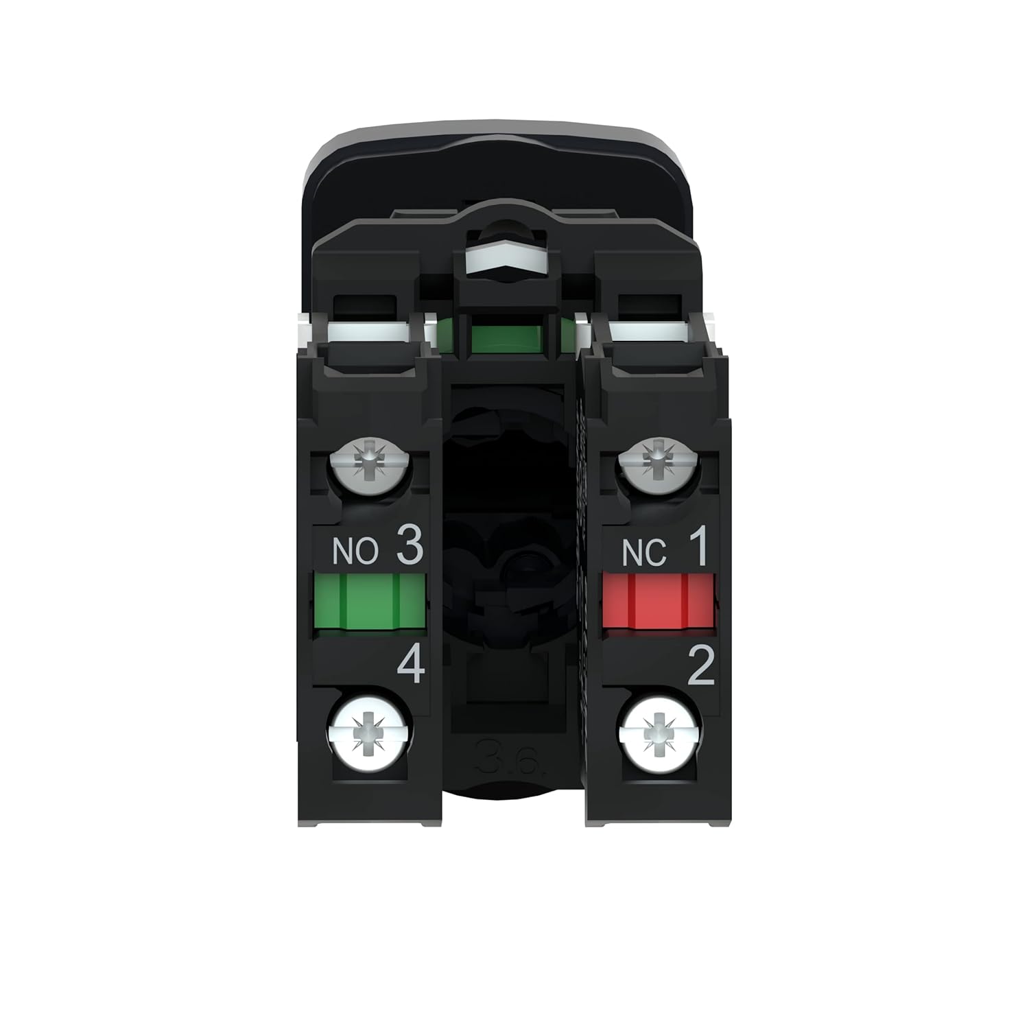 Schneider Electric Switch, Pushbutton, 1No/1Nc, 1.2A, 600V, Screw - XB5AL73415
