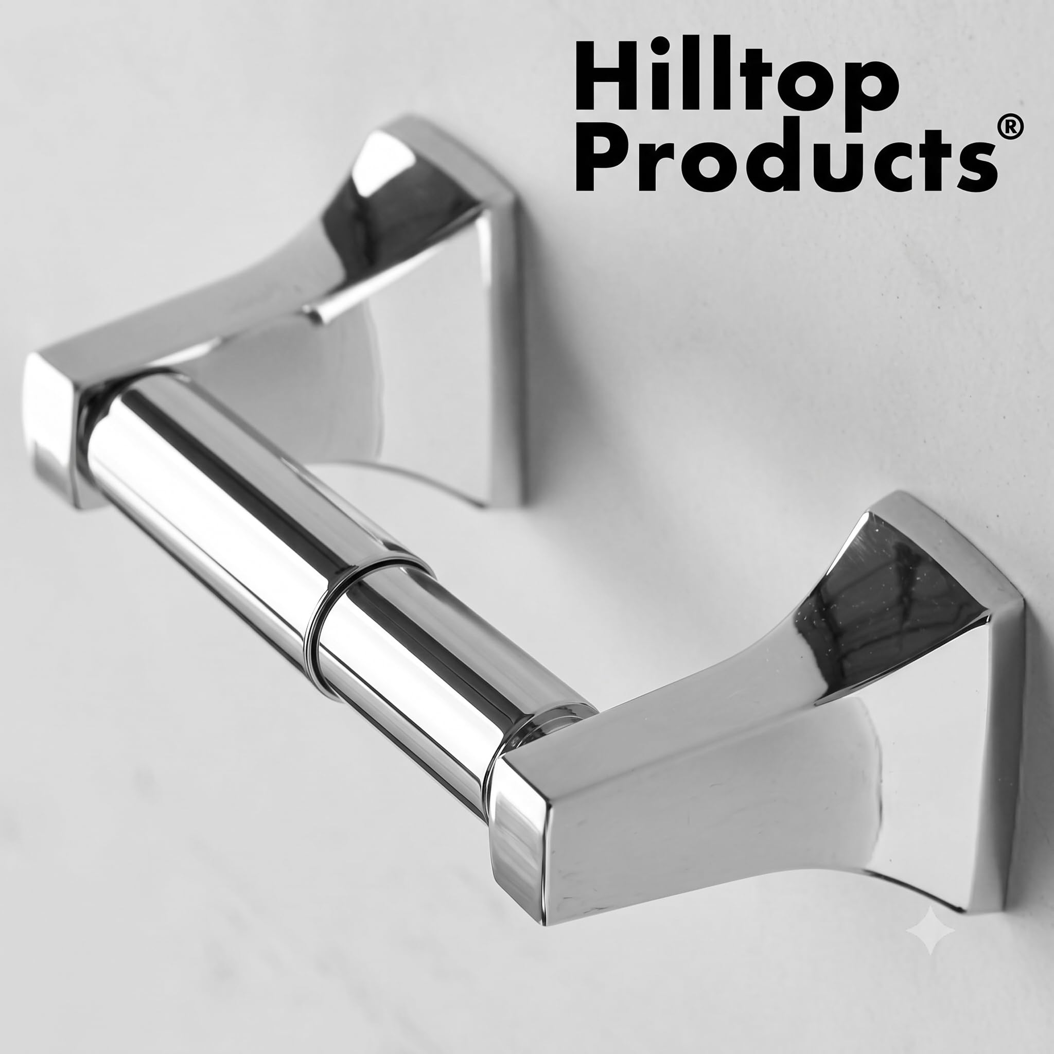 Universal 2 Pack Chrome Toilet Paper Holder Spring Loaded Replacement Rod — Amazon image 6