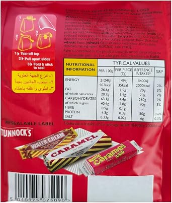 Tunnock's Mini Caramel Logs Pouch, Roasted Coconut Caramel Wafer Biscuits, 150g (2 Pack)