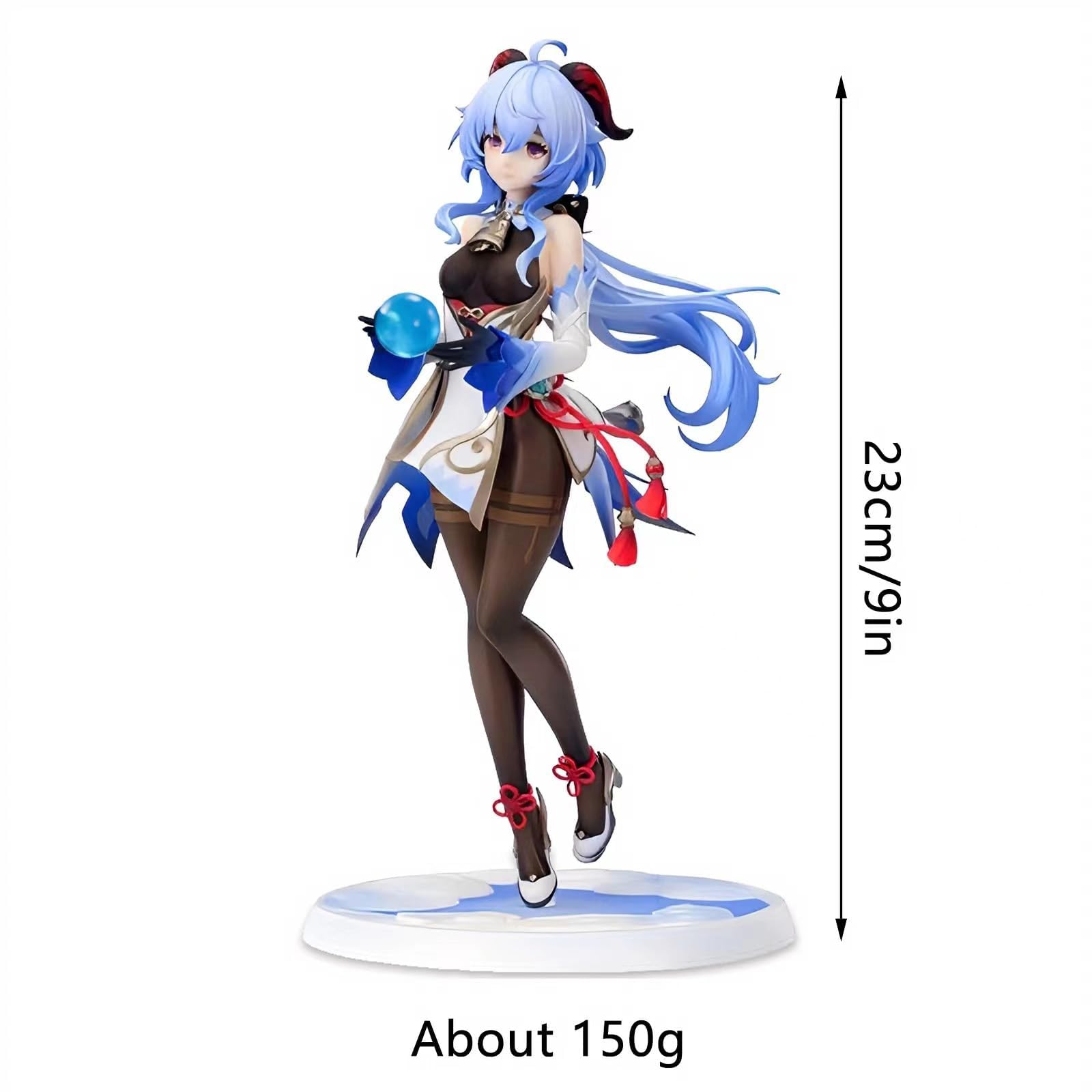 Elie&Eason Genshin Impact Ganyu Action Figure - Collectible Character Ornament and Decoration Gift, Blue, 23 cm - Image 2