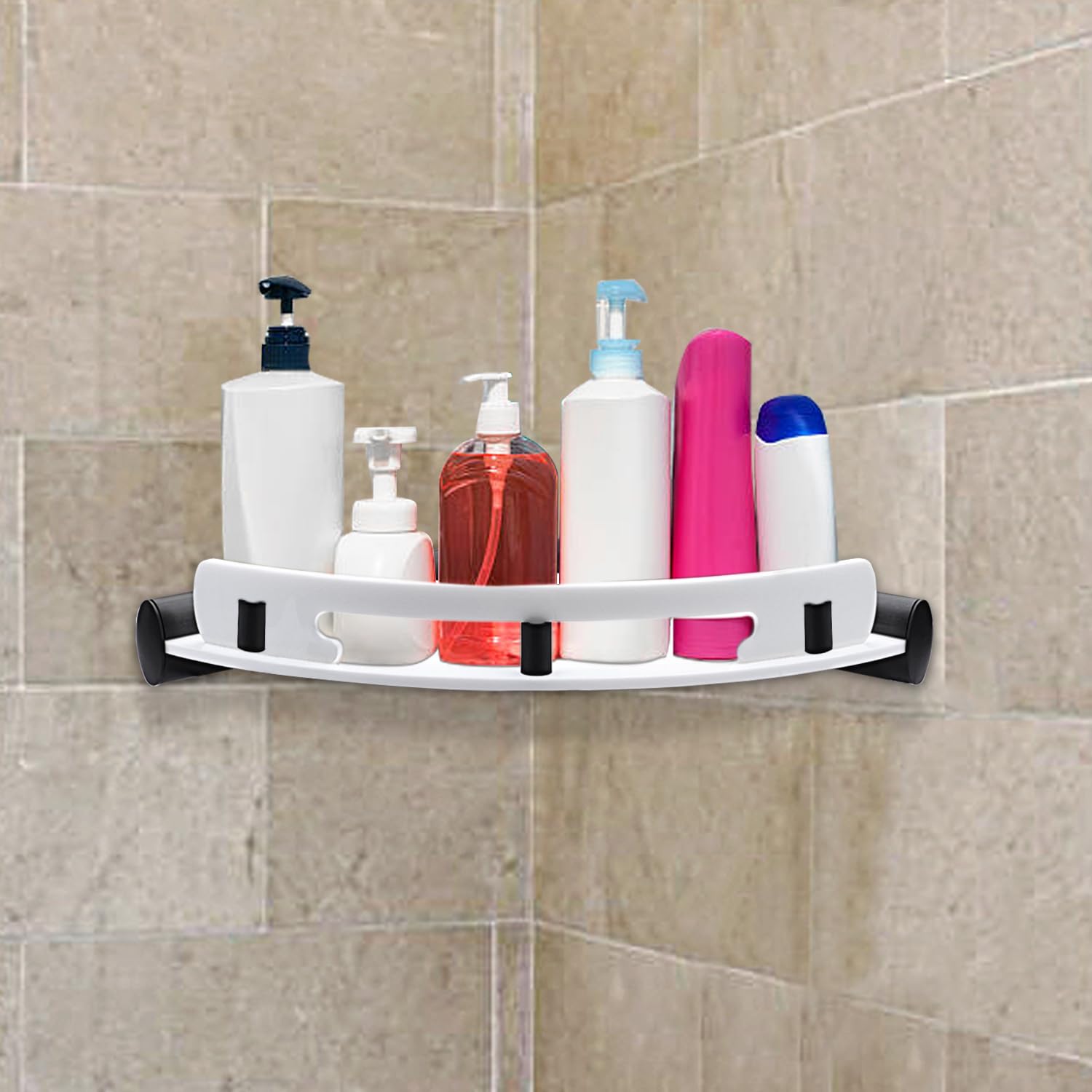 Bonkaso K-2001 Acrylic Bathroom Rectangle Shaped Corner Shelf (16 inches x 5 inches) Silver & White (B0C9MRG7N3) Amazon Price History, Amazon Price Tracker