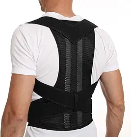 Colete Postural Corretor Lombar Indireita Costas Modelador Cinta Melhoras Modelador Tamanhos Estabilizador Ajustável Dor Nas Costas Unisex Conforto Homens Mulheres Coluna Ortópedico Premium PivaStore (M)